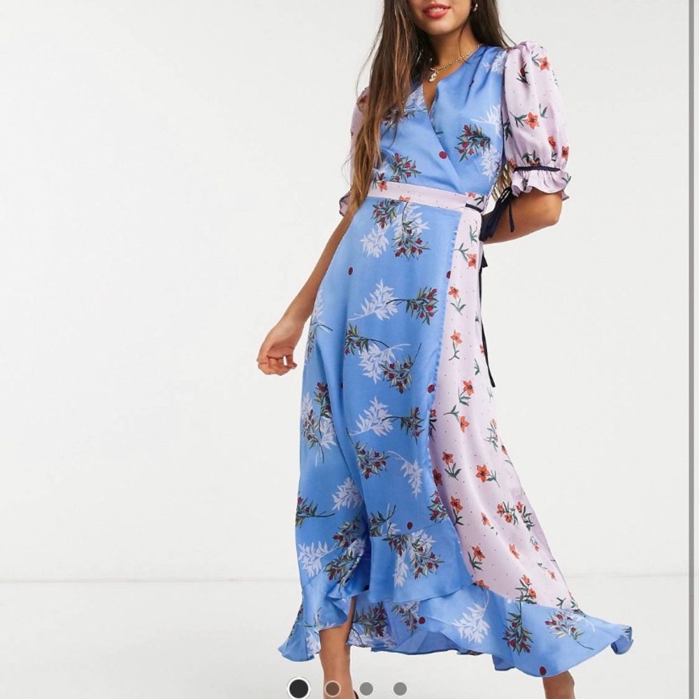 Liquorish wrap front maxi dress from Asos